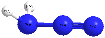 picture of hydrazoic acid, protonated