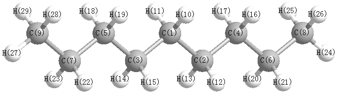 picture of Nonane state 1 conformation 1