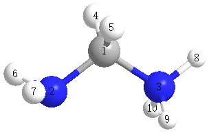 picture of diaminoethane, protonated