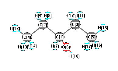 picture of 3-Pentanol state 1 conformation 1