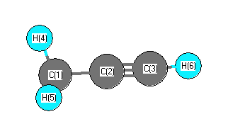 picture of Propargyl radical state 1 conformation 1
