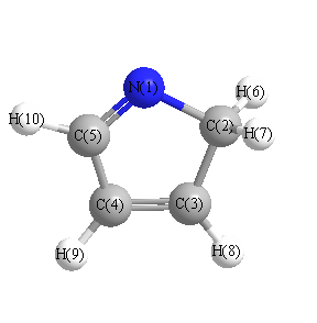 picture of 2H-pyrrole state 1 conformation 1
