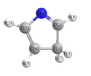 picture of 3H-pyrrole state 1 conformation 1