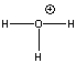 sketch of hydronium cation