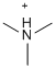 sketch of protonated trimethyl amine
