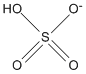 sketch of bisulfate anion