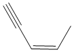 sketch of 3-Penten-1-yne, (Z)-