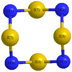 picture of Tetrasulfur tetranitride state 1 conformation 1
