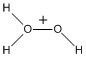 sketch of hydrogen peroxide, protonated