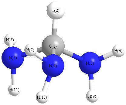 picture of triaminomethane state 1 conformation 1
