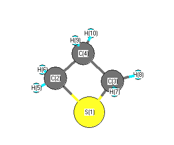 picture of Thietane state 1 conformation 1
