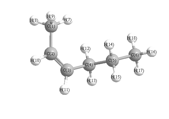 picture of (Z)-hex-2-ene state 1 conformation 2